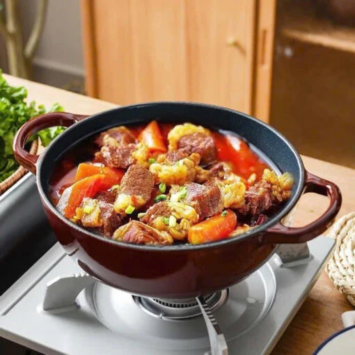 Nồi chảo gang Happiness 23cm dây hoa – phiên bản Limited