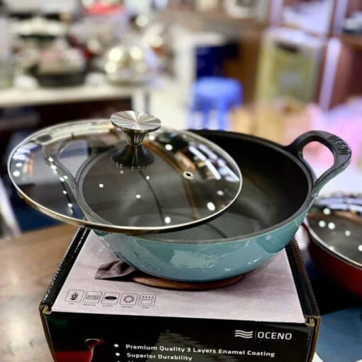 Nồi chảo gang Oceno size 20cm