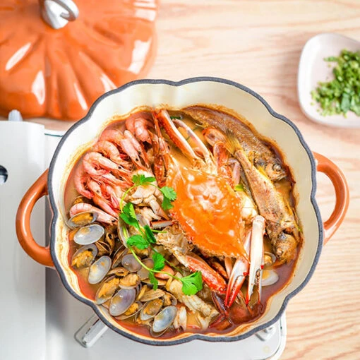 Nồi gang bí Happiness Wok Baby 1,5L