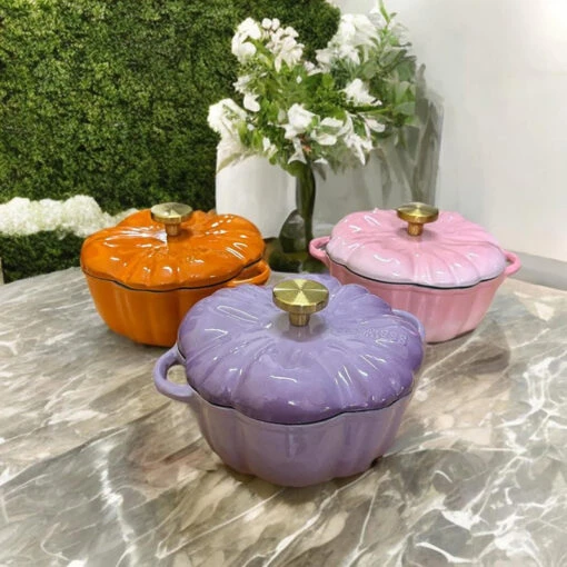 Nồi gang bí Happiness Wok Baby 1,5L