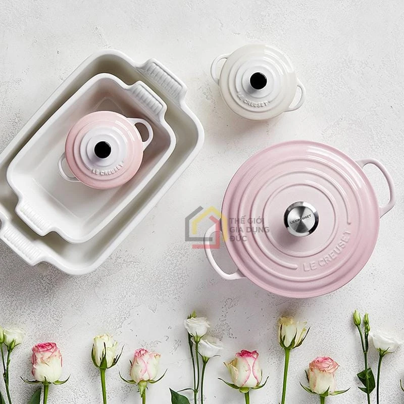 Nồi gang Le Creuset Brater rund Evo 24cm Shell pink