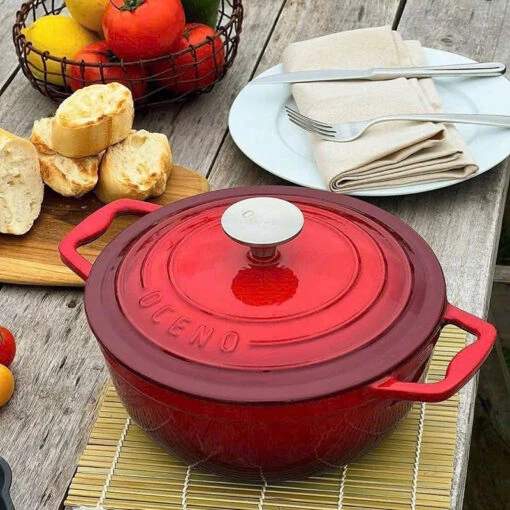 Nồi gang Oceno 22cm – sẵn 3 màu