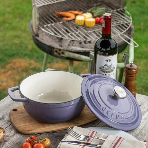 Nồi gang Oceno 22cm – sẵn 3 màu