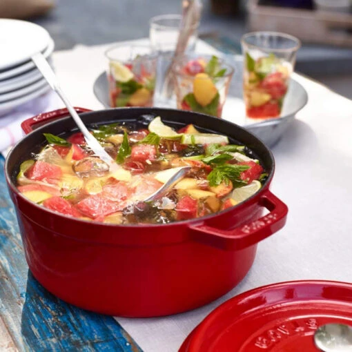 Nồi gang Staub Cocotte Ronde tròn 20cm màu đỏ cherry