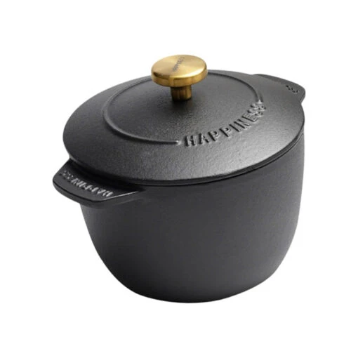 Nồi gang thô nguyên khối chống dính Happiness 20cm