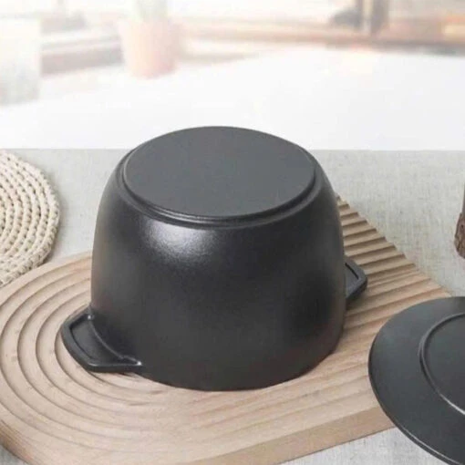 Nồi gang thô nguyên khối chống dính Happiness 20cm