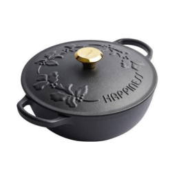 Nồi chảo gang Happiness 23cm dây hoa – phiên bản Limited