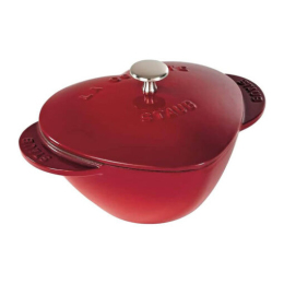 Nồi gang đúc Staub trái tim 20 cm màu đỏ