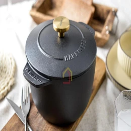 Nồi gang thô nguyên khối chống dính Happiness 16cm