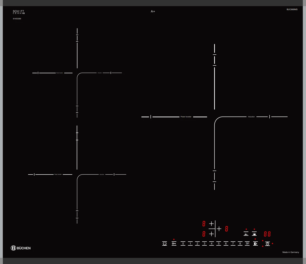 Bếp 3 Từ Buchen BUC669MS