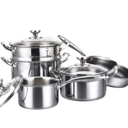 "Bộ nồi Buchen Shapphire (Bộ nồi inox 304 cao cấp Công nghệ 3 lớp liền thân)" Buchen Shapphire