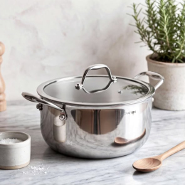    	 NỒI CANH O843 INOX KHÔNG DÍNH VI ĐIỂM OYATTON 24CM