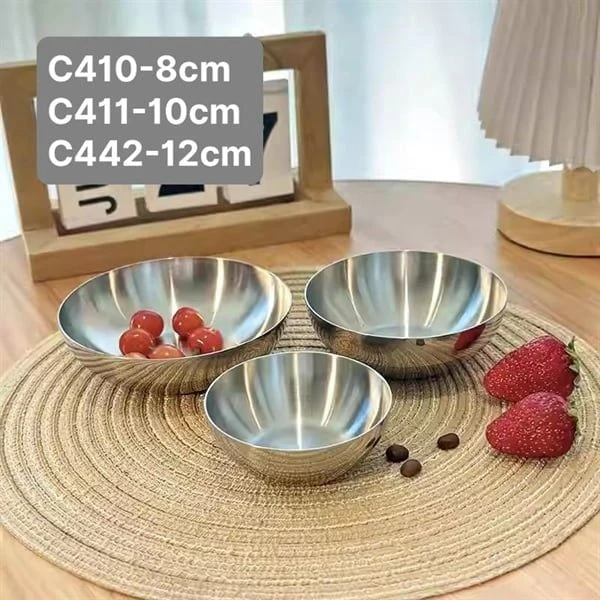 Bát đựng đồ ăn kèm C411 CHOCKMEN 10cm, inox 18/10, model: CKM-AL411P10