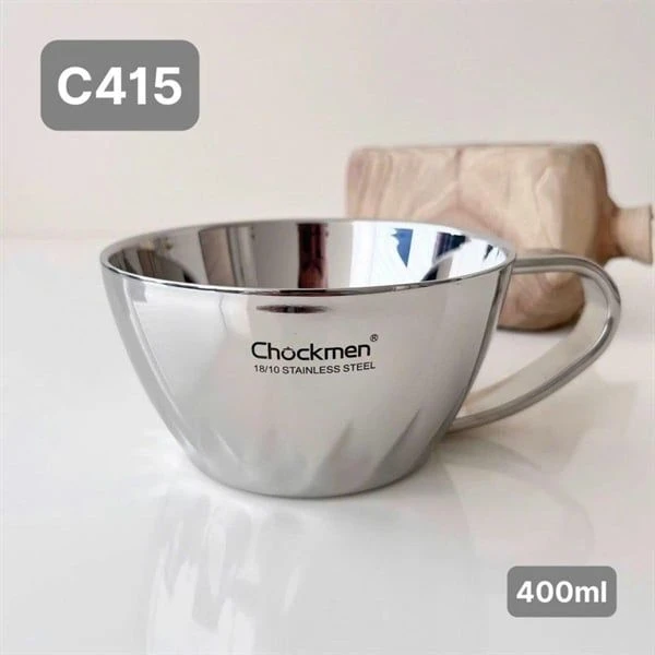 Bát tô hoa sen C415 CHOCKMEN 400ml, inox 18/10, model: CKM-JY12LTSD