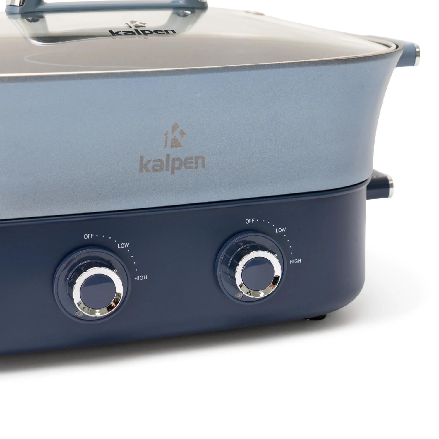 Bếp lẩu nướng hai ngăn tháo rời Kalpen PP66 6.5L Xanh dương
