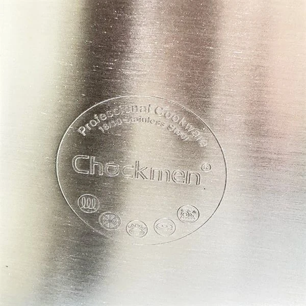 Chảo kiêm khay nướng C801 kèm nắp thủy tinh CHOCKMEN 35cm, inox 18/10, model: CKM-FY3L35G
