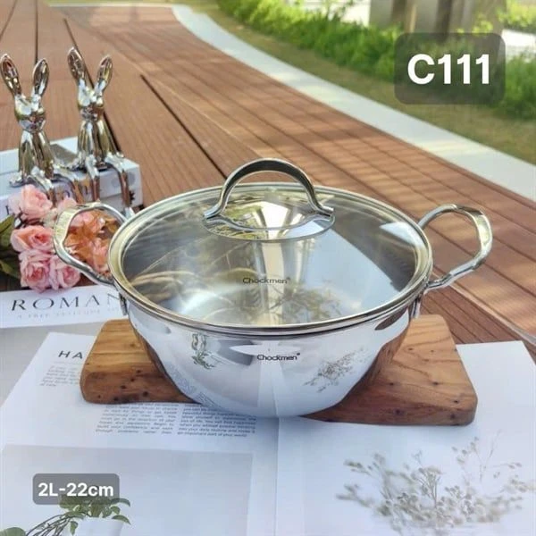 Nồi lẩu C111 CHOCKMEN 22cm, inox 18/10, model: CKM-ZQ3L22T