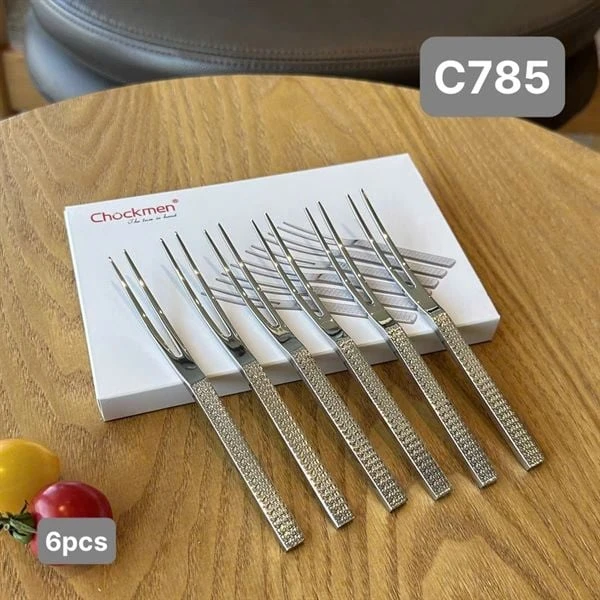 Set 6 dĩa trái cây vân đá C785 CHOCKMEN inox 18/10, model: CKM-AL785