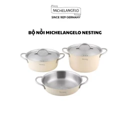 Bộ nồi 3 món cao cấp xếp chồng Michelangelo Nesting 20cm