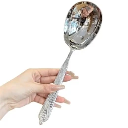 Thìa muỗng lớn N427M mẫu trơn size 27cm, inox 18/10, model: NK-AL427M