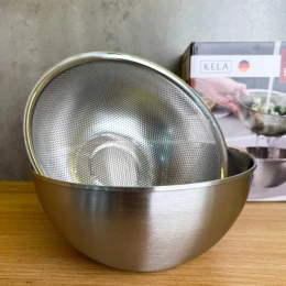  Tô kèm rổ inox (không quai) 25 cm Kela KL-25BP